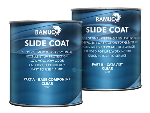 Ramuc 93009301 Slide Coat clear high gloss pool slide protection, 1/2 gallon kit
