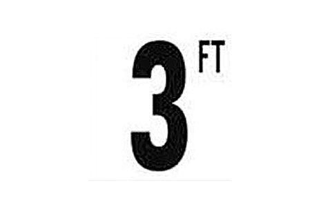 Depth Marker 5" Frost proof tile | 3 FT Smooth | 5DMF3FT