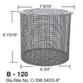Aladdin Basket for Sta Rite No. C-108-34SS-8" | B-120