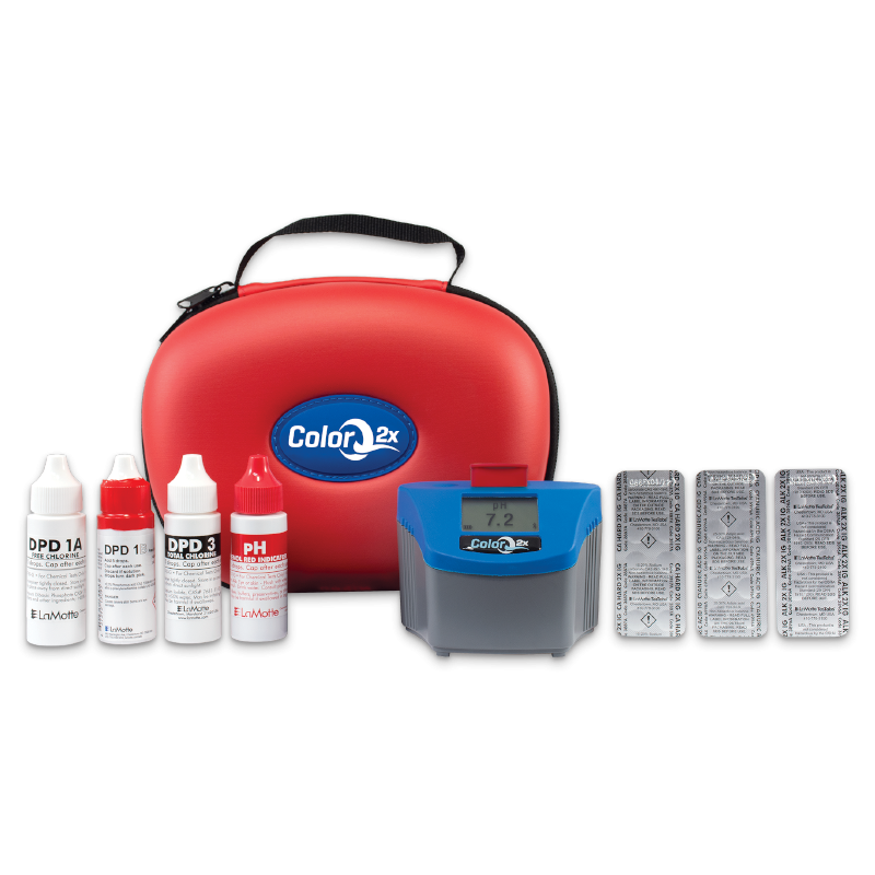 LaMotte 2086 ColorQ 2x PRO 7 digital pool water test kit in carrying case