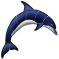 Custom Mosaics Ceramic Mosaic Blue Dolphin - A 21inch x 14inches | BD42-21