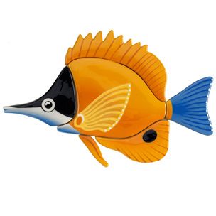 Ceramic Mosaic Longnose Butterfly Fish 12inch x 9inches | LB58