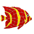 Custom Mosaics Ceramic Mosaic Red Angelfish 18inch x 15inches | RA20-18