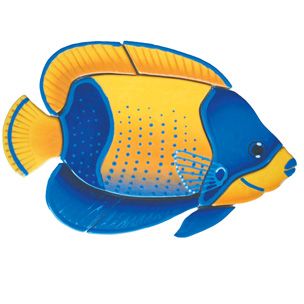 Ceramic Mosaic Majestic Angelfish 10inch x 7inches | MA54