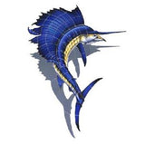 Custom Mosaics SHADOW SAIL FISH 71"x53" | PORC-SS15/SH