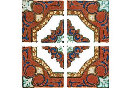 National Pool Tile Iberia Series Pool Tile | Rust Print | Santiago
