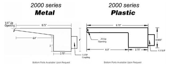 Custom Cascades 12" Waterfall Extended Lip Tan | 2000-12XLT