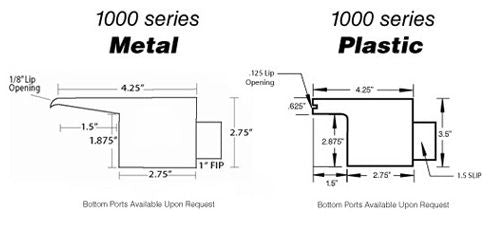 Custom Cascades 12" Waterfall Standard Lip Tan | 1000-12T