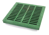 NDS 2412, 24" Green Plastic Square Catch Basin Drain Grate
