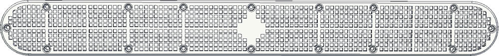 CMP 25506-320-100 32 in. channel drain cover and frame, top view