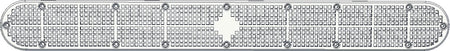 CMP 25506-320-100 32 in. channel drain cover and frame, top view