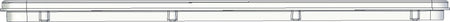 CMP 25506-320-100 32 in. white channel drain cover and frame, angled view