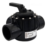 Pentair 263056 three way CPVC FullFloXF diverter valve in black, second view