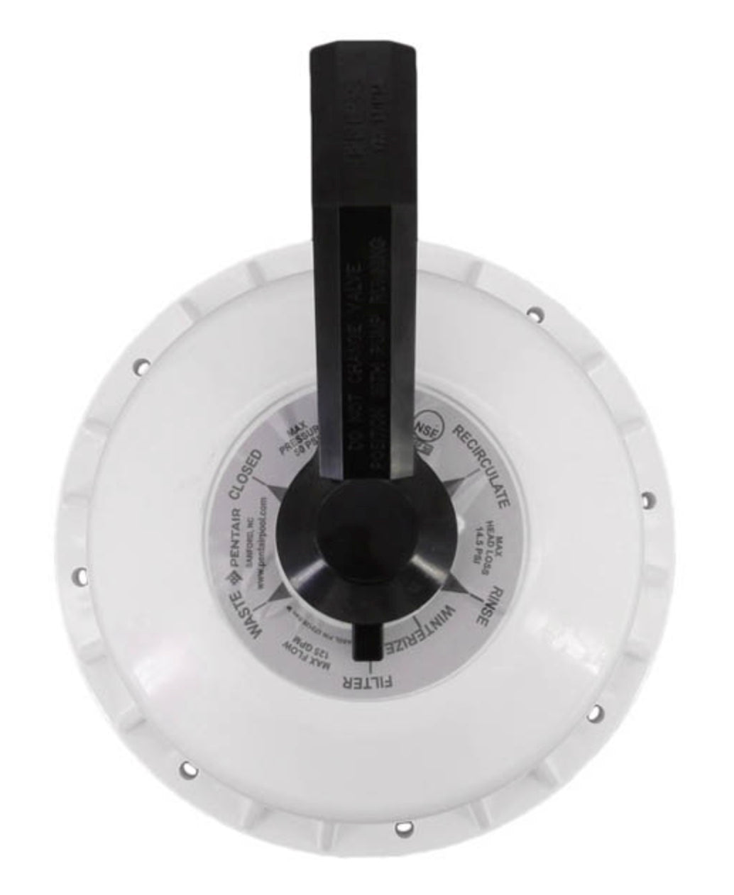 Pentair 272422 valve top assembly, side view