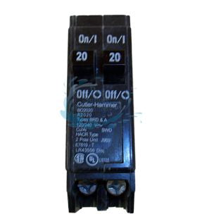 BD2020 CUTLER HAMMER DUAL BREAKER 1 POLE 20/20 AMP