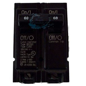 BR260 CUTLER HAMMER 2 POLE CIRCUIT BREAKER 60 AMP