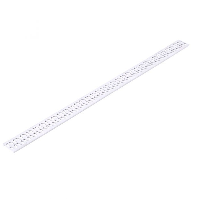 NDS 3' White Chain Deco Slim Channel Grate