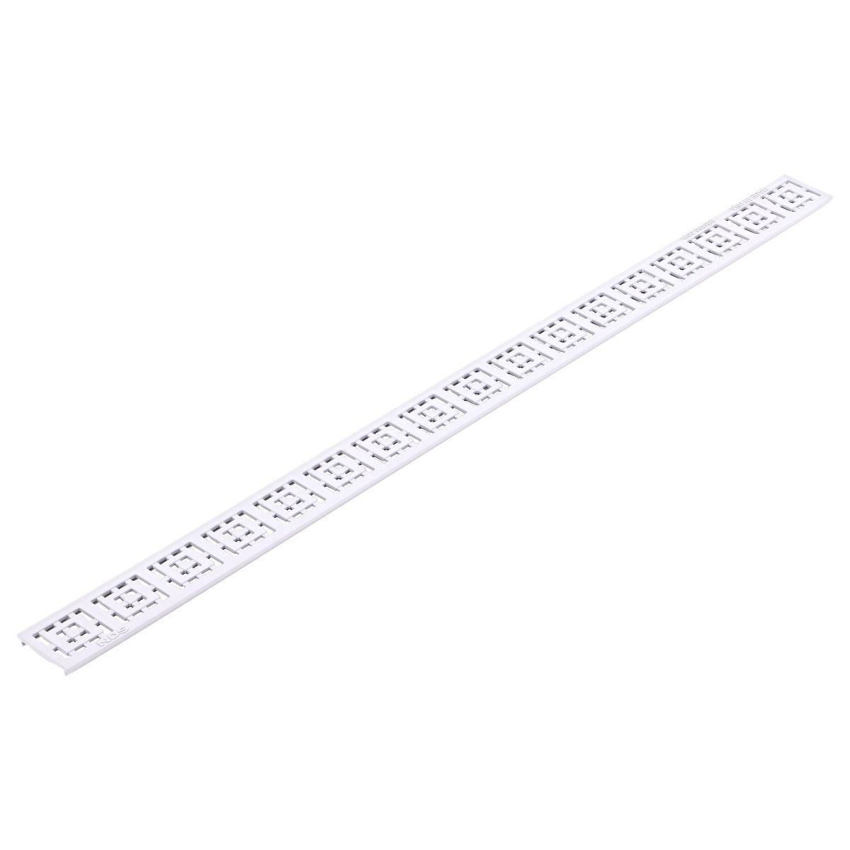 NDS 3' White Square Deco Slim Channel Grate