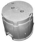 NDS 312BCB ELEC, 10" Round Pro-Spec Series - Gray Box / Gray Bolt-down Cover, ICV
