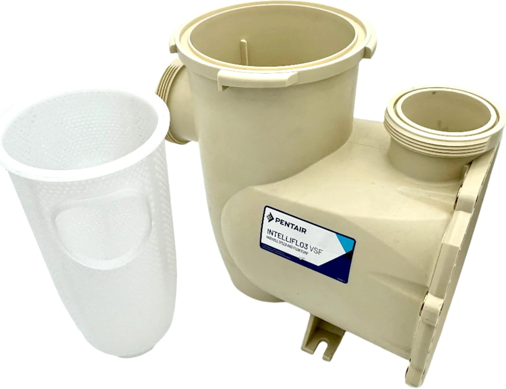 Pentair 356175Z IntelliFlo3 strainer pot kit, almond, side view