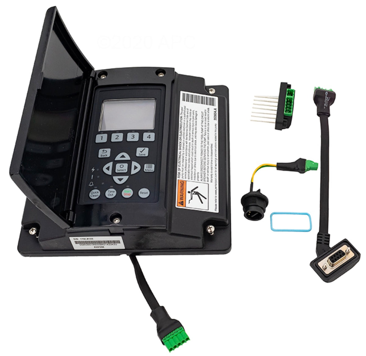 Pentair 358527Z black keypad cover assembly for IntelliPro VS+SVRS