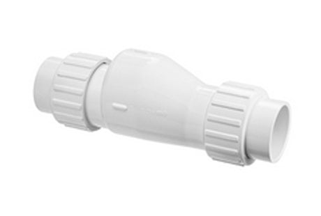 SuperPro Swing-Spring Clear Check Valve with Unions .5lb SlipxSlip 2" | 0823-20C