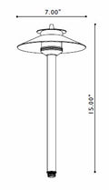 FX Luminaire FX Luminaire DelMare 20 Watt Copper Pathlight 18" Rise | 226350