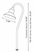 FX Luminaire FX Luminaire | TulipanoD'oro® 12 Watt Tall Copper Pathlight | TD | 223830