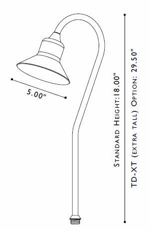 FX Luminaire FX Luminaire | TulipanoD'oro® 12 Watt Tall Copper Pathlight | TD | 223830