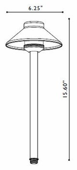 FX Luminaire FX Luminaire | DemiLite® Copper 10 Watt Pathlight with 12" Ris | 224320