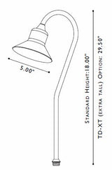 FX Luminaire FX Luminaire | TulipanoD'oro® 18 Watt Tall Copper Pathlight | TD | 223840