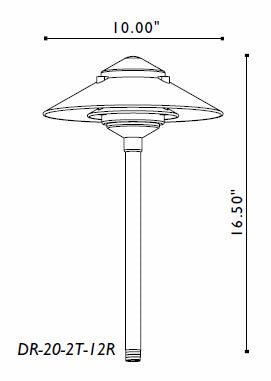 FX Luminaire FX Luminaire DellaRibalta Bronze 20 Watt 2 Tier Pathlight | 224821