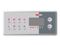 Gecko TSC-8-10K-GE1 10 button spa topside control panel with overlay, BDLTSC810K