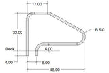 S.R. Smith 4 Bend Hand & Stair Rail SealedSteel Taupe | DMS-101A-VT
