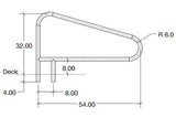 S.R. Smith 54" Braced Stair Rail SealedSteel White | DMS-103A-VW