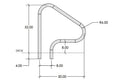 S.R. Smith 30" Figure-4 Handrail Pair 304 Stainless Steel | F4H-101