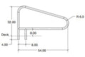 S.R. Smith Deck Mounted 54" Braced Stair Rail 304 SS | DMS-103A