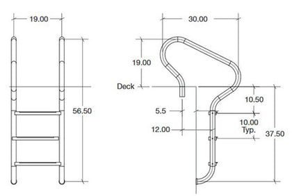 S.R. Smith Camelback Ladder 3 Step 304 Grade | CBL-103E