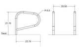 S.R. Smith P-Rails 22" Set with Anchor Assembly 304 SS | PR3-100A