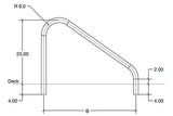 S.R. Smith Deck Mounted 42" Stair Rails 304 Grade SS | 50-903