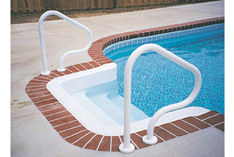 SR Smith Residential Deck Mounted 26" Figure-4 Handrail Pair | Powder Coated Rocky Gray | 1.90" OD .049 Wall Thickness | F4H-102-RG