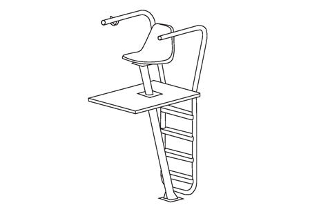 SR Smith 6' Outlook I Permanent Lifeguard Chair | No Anchor | US48600A