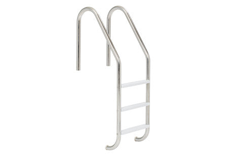 SR Smith Residential 3 Step Ladder with Econo Tread | 316 Grade Stainless Steel Marine Grade | 1.9 OD .049 Thickness | RLF-24E-3B-MG