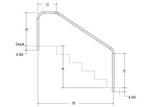 S.R. Smith Residential 3 Bend 4' Stair Rail 304 SS | 3HR-4-049