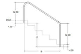 S.R. Smith 2-Bend 4' Stair Rail 304 SS | 2HR-4-049