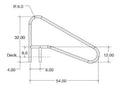 S.R. Smith Deck Mounted 54" Braced Stair Rail 304 SS | DMS-102B
