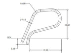 S.R. Smith Ring Handrail Set without Anchors PC White | RRH-100-PW