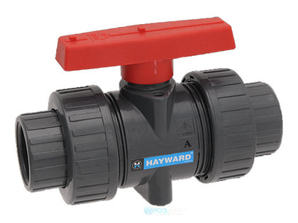 Hayward TBB1015CPEG true union ball valve, gray, 1-1/2 in. slip by threaded