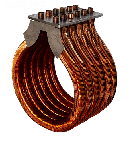 Pentair 474061 tube sheet coil assembly, end plate view