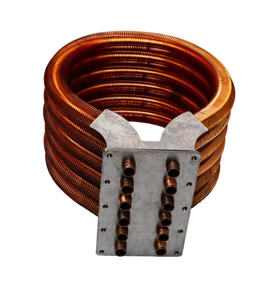 Pentair 474061 tube sheet coil assembly, angled view
